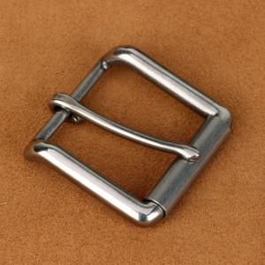40mm 스테인리스 스틸 남성 벨트 버클 빈티지 실버 롤러 핀 버클