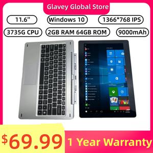 Nextbook 11.6'' 윈도우 10 태블릿 PC 쿼드 코어 2GB RAM 64GB ROM 멀티 터치 1366*768 IPS 인텔 아톰 3735G HDMI 호환