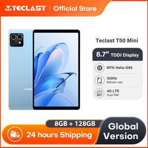 Teclast T50 미니 8.7인치 디스플레이 120Hz MTK Helio G99 8GB RAM (+12GB 가상) 128GB ROM 안드로이드15 태블릿 4G 듀얼 SIM 글로벌 버전