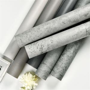 산업용 시멘트 그레이 자가 접착 방수 벽지 비닐 접착지 의류 매장 거실 장식 벽 스티커