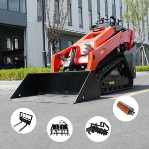 무료 배송 미니 스키드 스티어 로더 유로 5 CE EPA 다기능 완전 유압식 미니 로더 스키드 스티어 어태치먼트 포함