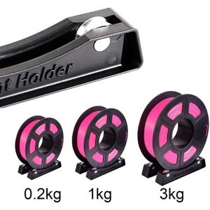 3D 프린터 필라멘트 스풀 홀더 소모품 선반 용품 고정 시트 (ABS, PLA, PETG 3D 프린팅 재료 랙 트레이, 검정색)