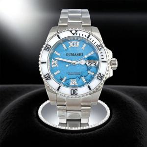 41.5mm 남성용 커스텀 시계 중국 NH35 오토매틱 기계식 무브먼트 다이빙 남성용 시계 사파이어 글래스 맞춤형 로고