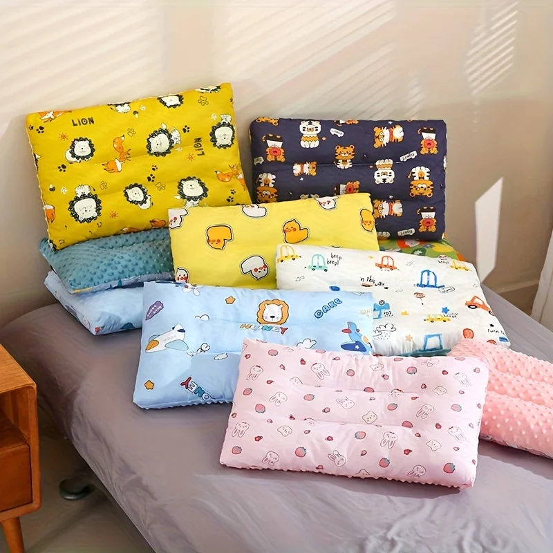 어린이를 위한 플러시 컴포트 베개, 다양한 색상으로 제공, 사계절 양면 인체공학적 지지대, 평화로운 수면을 위한 것 외에도 소년 소녀들을 위한 휴일 선물로도 사용 가능