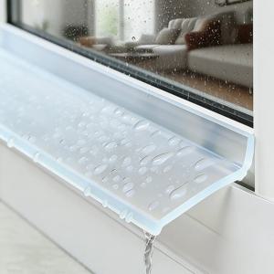 1/2M 창문 투명 방수 차단 바 홈 아웃도어 레인 보드 유리 창턱 물막이 테이프