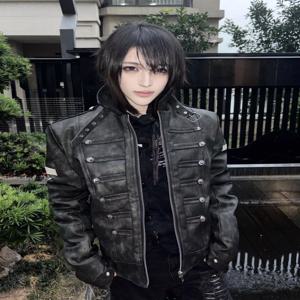 레트로 아메리칸 블랙 숏 재킷 여성용 봄 가을 2026 슬리밍 캐주얼 오토바이 가죽 의류 지퍼 펑크 스타일