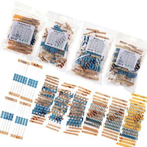 1/4W 1/2W 1W 2W 3W 저항 세트 1% 금속 필름 저항기 모음 키트 1K~820K 0.1R~750R 10K 6.8R 7.5R 47R 41R