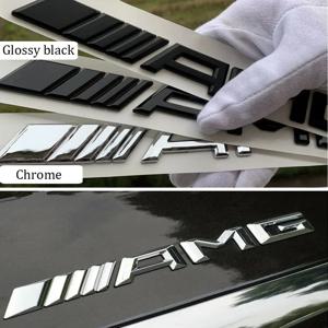 메르세데스 벤츠 AMG A B C E G CLA C63 C63S E53 GT SLK W176 W205 W177 C260L용 3D ABS 자동차 트렁크 배지 데칼 레터 스티커