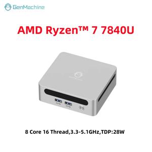 젠머신 미니 PC USB4 2.5G LAN 24G 256G 6400Mhz WIFI6 라이젠 7 7840U 윈도우 11 LPDDR5 미니 PC 게이밍 컴퓨터