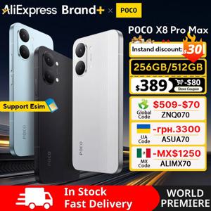 【월드 프리미어】글로벌 버전 POCO X8 Pro Max 8500mAh 스마트폰 Dimensity 9500s 6.83인치 1.5K 120Hz 초고휘도 AMOLED 디스플레이