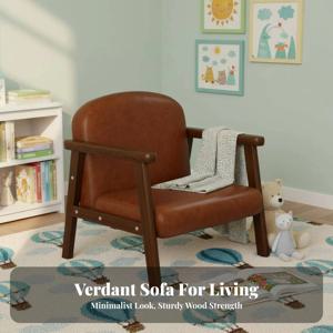 유아용 플러시 싱글 시트 의자, 귀여운 디자인, 쿠션 처리된 어린이용 라운저, 지지력 있는 팔걸이, 미끄럼 방지 발판