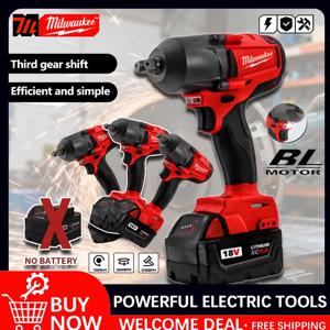 밀워키 1300NM 무선 전동 렌치, 대형 토크 브러시리스 임팩트 렌치, 자동차 트럭 수리용 전동 공구 (18V 배터리용)