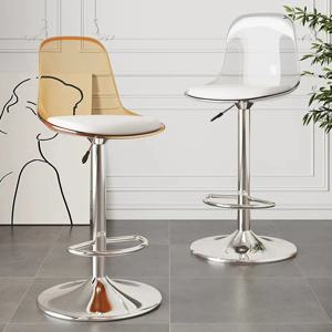 조절 가능한 회전 바 스툴 가스 리프트 하이백 PU 가죽 모던 카운터 의자 주방 아침 식사 바 바 스툴 가구