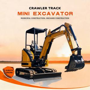 핫세일 2톤 미니 굴삭기 유압 크롤러 소형 굴착기 360 °   건설 농장용 회전식 맞춤형 크롤러 굴삭기