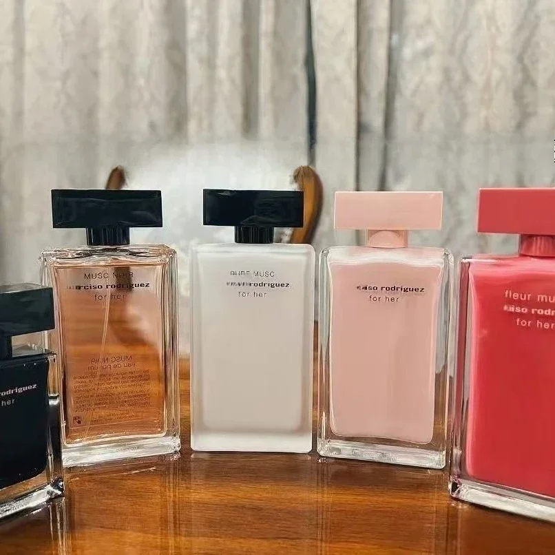 우아한 머스크 플로럴 여성용 오 드 뚜왈렛, 고급 핑크 보틀 향수, 낮부터 밤까지 향기로운 향수