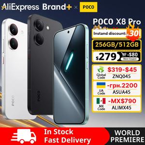 【월드 프리미어】POCO X8 Pro 글로벌 버전 스마트폰 6.59인치 1.5K 120Hz AMOLED 디스플레이 50MP 디멘시티 8500-울트라 6500mAh 배터리