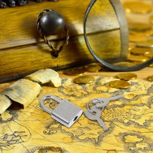 5세트 키 디자인이 있는 가슴형 상자 자물쇠, 어린이 파티 선물용 재사용 가능한 밀봉 잠금장치, 공예 프로젝트용 자물쇠(키 포함)