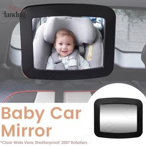 360 °   회전 가능한 아기 카시트 거울, 깨지지 않는 광각 뒷좌석 거울, 뒷면을 향하게 된 유아를 위한 안전 운전용