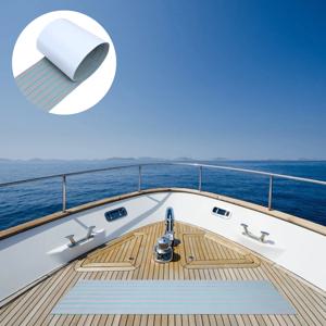 에바 미끄럼 방지 보트 데크 쿠션 합성 티크 느낌 논슬립 습식 및 건식 표면 간편 절단 자가 접착 데킹 시트 (요트 보트용)