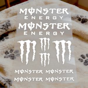 화이트 몬스터 에너지 스티커 로고 오토바이 탱크 데칼 헬멧 비닐 키트