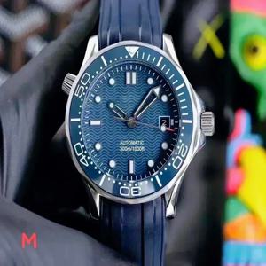 럭셔리 뉴 패션 자동 기계식 시계 남성용 스테인레스 스틸 블랙 블루 고무 세라믹 손목시계