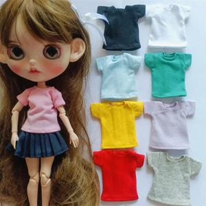 1/6 블라이스 모모코 오비스투 리카 오비24 FR 인형용 핸드메이드 귀여운 기본 셔츠 티셔츠 100% 새 인형 액세서리