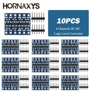 10pcs 4 채널 IIC I2C 로직 레벨 컨버터 Arduino 용 양방향 모듈 3.3V ~ 5V 시프터