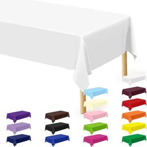 1pc 137*183cm 플라스틱 일회용 테이블 커버 직사각형 파티 식탁보 생일 결혼식 크리스마스 새해 이벤트에 대 한 방수