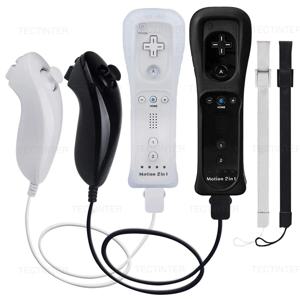 Wii /Wii U 콘솔 조이스틱 조이패드 용 모션 플러스 블루투스 게임 패드가있는 Nintendo Wii Nunchuck 용 무선 리모콘