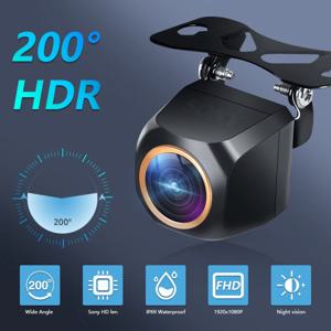 AHD 1920x1080P 자동차 후방 카메라 200 °   Fisheye Golden Lens Full HDR 야간 투시경 차량 후방 자동차 반전 전면 카메라