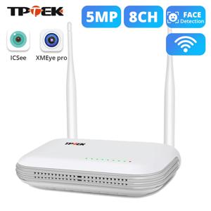 미니 WiFi NVR 8CH 3MP 4CH 5MP H.265 무선 네트워크 비디오 레코더 5MP WIFI 감시 보안 카메라 Onvif 호환