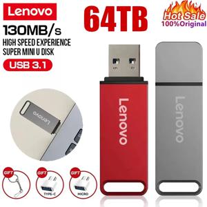 Lenovo 64TB USB 3.0 플래시 드라이브 고속 전송 16TB 8TB 2TB 금속 Pendrive 플래시 디스크 펜 드라이브 PC 노트북 용 Memoria Stick
