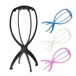 1개 가발 스탠드 플라스틱 조절 가능 가발 마네킹 홀더 휴대용 가발 홀더 모자 디스플레이 스탠드 도구