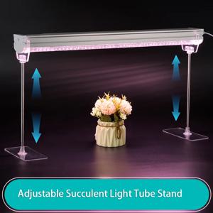 T8/T20 플랜트 라이트 튜브 수직 스탠드, 높이 조절 가능 아크릴 홀더