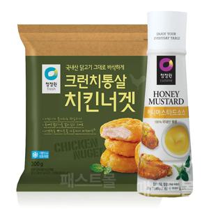 청정원 크런치통살 치킨너겟 300g + 허니머스타드소스 320g 세트
