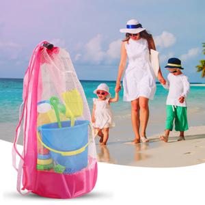 1PC 비치 가방 접이식 휴대용 메쉬 수영 가방 비치 장난감 바구니 보관 가방 야외 수영 방수 가방 드라이 색