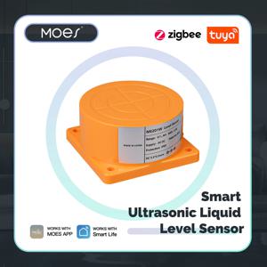 MOES 투야 WiFi/ZigBee 스마트 수위 센서 (앱 알림, 초음파 탱크 모니터, 원격 감지기 포함)