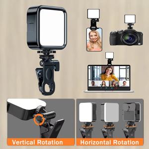 휴대용 클립형 LED 셀카 조명 배터리 구동 모드 스마트폰 노트북 컴퓨터 화상 회의 라이브 스트리밍용 보조광