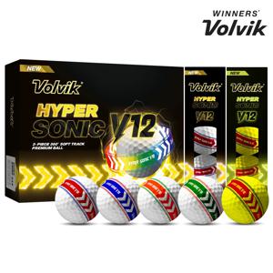 볼빅 골프공 하이퍼 소닉 V12 소프트 트랙 360도 고반발 3피스 (1~4더즌 택 1)