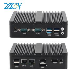 팬리스 미니 산업용 PC 인텔 N150 2x 시리얼 포트 RS232 2x 이더넷 2xHDMI 1xDP 6xUSB WiFi 4G SIM 슬롯 윈도우11/10 리눅스