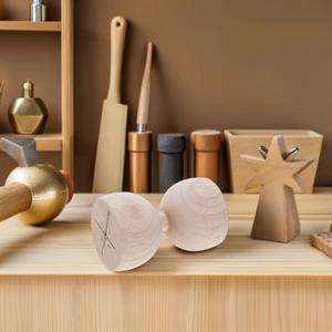 2개 유럽 스타일 나무 계단 장식품 모래시계 디자인 원형 기둥 캡 장식용 울타리 기둥 커버 홈 난간 커버