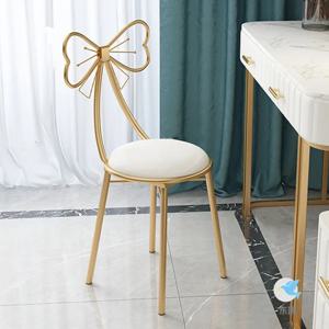이탈리아 심플 소녀 침실 화장대 스툴 나비 등받이 의자 ins 메이크업 스툴 도매 나비 의자