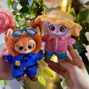 오리지널 주토피아 블라인드 박스 귀여운 닉 주디 액션 피규어 플러시 비닐 인형 미스터리 박스 애니메이션 피규어 만화 컬렉션 모델 장난감