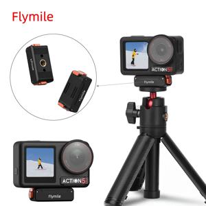 DJI Osmo 360/Action 4 5 Pro용 자기 퀵 릴리스 마운트, 1/4 나사 구멍이 있는 어댑터 호환 셀카봉 삼각대