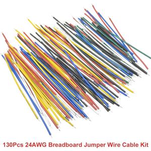 130Pcs 24AWG 브레드 보드 점퍼 와이어 케이블 키트 주석 도금 PCB 솔더 케이블 유연한 PVC 전자 와이어 5cm 8cm 10cm 6 색