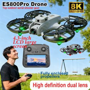 새로운 ES800Pro 드론 WIFI GPS 8K 프로페셔널 HD 360 °   듀얼 카메라 쿨 라이트 퀵샷 브러시리스 모터 접이식 RC 쿼드콥터 장난감