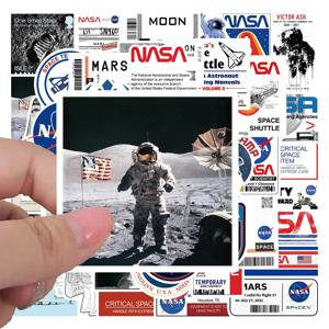 50Pcs NASA 우주 비행사 낙서 스티커 DIY Scrapbooking 전화 수하물 스케이트 보드 방수 데칼