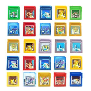 포켓몬 레드 블루 크리스탈 골든 그린 실버 옐로우 GBC 게임 카드 16비트 비디오 게임 카트리지 콘솔 카드 GB/SP용