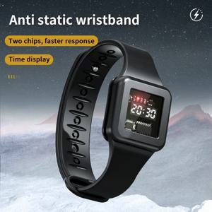정전기 방지 시계 가정용 손목밴드 자동차 정전기 제거 가을 겨울 시간 표시 기능이 있는 정전기 방지 손목밴드