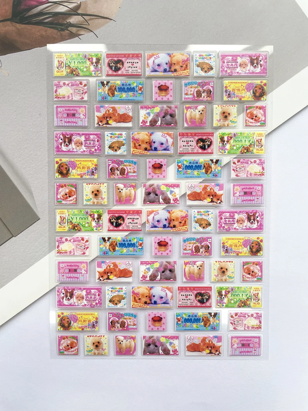 고양이 강아지 미니 PVC 포스터 상품 스티커 네일 아트 만화 귀여운 데칼 문구류 휴대폰 노트북 여행가방 그래피티 폰 케이스 스티커